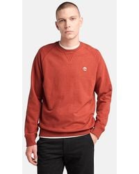 Timberland - Exeter River Loopback Crewneck Sweatshirt For Men In Red, Man, Red, Size: L - Lyst