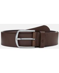 Timberland - Bluff Point Leather Belt In Brown, Man, Brown, Size: L - Lyst