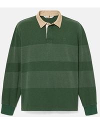 Timberland - All Gender Long-Sleeve Striped Rugby Polo - Lyst