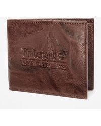 Timberland - Washed Leather Billfold Wallet For - Lyst