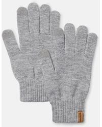 Timberland - Rib Knit Glove In Dark Grey, Grey - Lyst