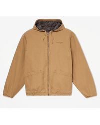 Timberland - Hooded Canvas Bomber For - Lyst