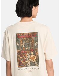 Timberland - Washed Boot Lab Back Graphic T-shirt For All Gender In Undyed, Man, Beige, Size: 3xl - Lyst