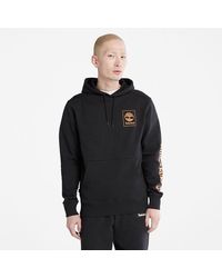 Timberland - Stacked Logo Hoodie - Lyst