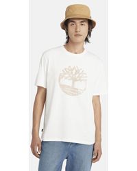 Timberland - Merrymack River Garment Dye Logo T-shirt For Men In Undyed, Man, Beige, Size: 3xl - Lyst