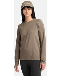 Timberland - Long-sleeve Baby T-shirt For Women In Brown, Woman, Brown, Size: L - Lyst