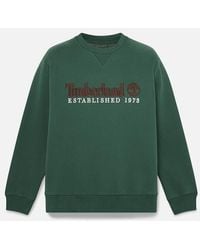 Timberland - Established 1973 Embroidered Logo Crew Sweatshirt For - Lyst