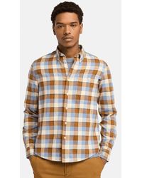 Timberland - Solucell Air Technology Buffalo Shirt For Men In Dark Yellow, Man, Yellow, Size: L - Lyst