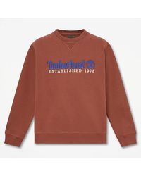 Timberland - Established 1973 Embroidered Logo Crew Sweatshirt For - Lyst