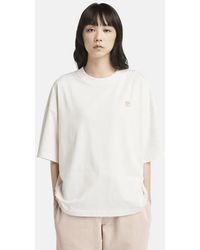 Timberland - Oversized T-shirt For Women In White, Woman, White, Size: L - Lyst