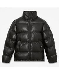 Timberland - Welch Mountain Leather Puffer Jacket For - Lyst