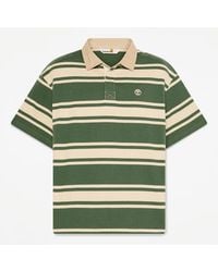 Timberland - All Gender Striped Short-Sleeve Rugby Polo - Lyst