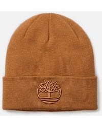 Timberland - 3d Embroidered Beanie In Yellow, Yellow - Lyst