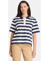 Timberland - Short-sleeve Polo Shirt For Women In Dark Blue, Woman, Blue, Size: L - Lyst