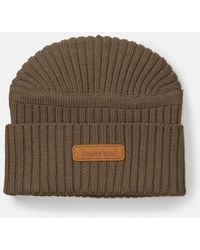 Timberland - Gulf Beach Ribbed Beanie In Green, Green - Lyst