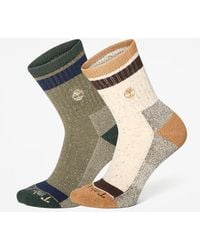 Timberland - Speckled 2-Pack Mid Crew Sock - Lyst