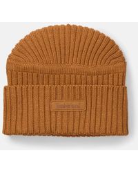 Timberland - Gulf Beach Ribbed Beanie In Yellow, Yellow - Lyst