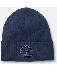 Timberland - 3d Embroidered Beanie In Dark Blue, Blue - Lyst