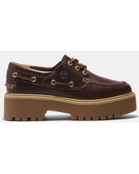Timberland - Stone Street Platform Boat Shoe For Women In Brown, Woman, Brown, Size: 3.5 - Lyst