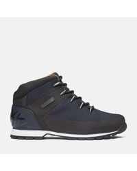 Timberland - Euro Sprint Mid Lace-up Waterproof Boot For Men In Dark Blue, Man, Blue, Size: 6.5 - Lyst