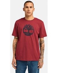 Timberland - Kennebec River Logo T-shirt For Men In Red, Man, Red, Size: L - Lyst