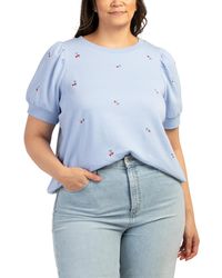 TJ Maxx - Plus Embroidered Cherries Pull Over Top For Cotton/Polyester - Lyst