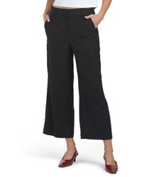 TJ Maxx - Stretch Wide Leg Cropped Trousers For Spandex/Linen/Viscose - Lyst