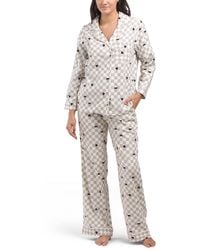 TJ Maxx - 2Pc Cotton Flannel Peeping Cat Pajama Set For - Lyst