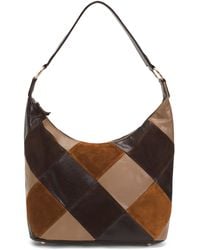 TJ Maxx - Leather And Suede Patchwork Mix Shoulder Bag For Leather/Suede - Lyst