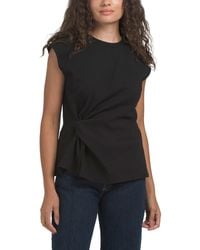 TJ Maxx - Scuba Ponte Side Knot Cap Sleeve Top For Spandex/Cotton/Polyester - Lyst