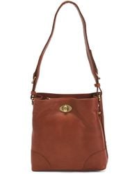 TJ Maxx - Leather Double Entry Turn Lock Bucket Bag For - Lyst