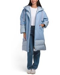 TJ Maxx - Virgin Wool Blend Hooded Full Zip Down Jacket, Polyester/Wool - Lyst