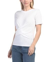 TJ Maxx - Talia Wrap T-Shirt For Pima Cotton - Lyst