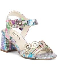 TJ Maxx - Leather Jachino Floral Heeled Sandals For - Lyst