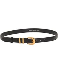 TJ Maxx - Leather Solid Brass Belt With Two Holders For - Lyst