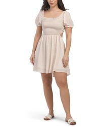 TJ Maxx - Open Back Smocked Mini Dress For Viscose - Lyst