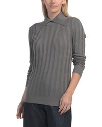 TJ Maxx - Cotton Blend Rib Pull Over Sweater With Collar, Modal/Cotton - Lyst