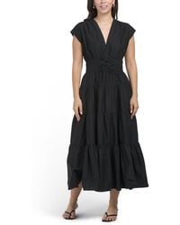 TJ Maxx - Cotton Lux Smocked Tie Waist Midi Dress For - Lyst
