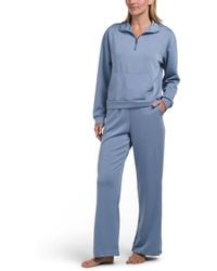 TJ Maxx - 2Pc Scuba Pax Quarter Zip Top And Pants Lounge Set For Spandex/Polyester/Rayon - Lyst