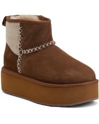 TJ Maxx - Suede Stinger Knit Flatform Boots For - Lyst