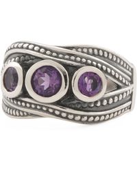 TJ Maxx - Sterling Amethyst Crossover Bead Ring - Lyst