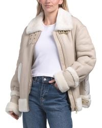 TJ Maxx - Lamb Shearling Harrison Jacket For Polyester - Lyst