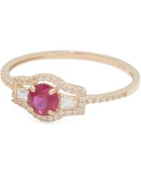 TJ Maxx - 14Kt Lab Ruby And Sapphire Fancy Ring - Lyst