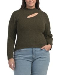 TJ Maxx - Plus Cut Out Cozy Knit Sweater, Nylon/Spandex/Polyester - Lyst