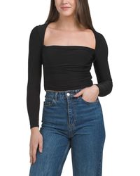 TJ Maxx - Square Neck Buttery Knit Long Sleeve Top For Spandex/Polyester - Lyst