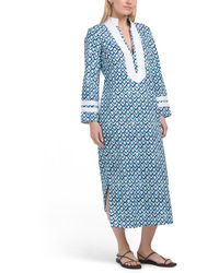 TJ Maxx - Teardrop Printed Caftan Dress For Cotton - Lyst
