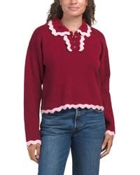TJ Maxx - Scallop Collar Pull Over Sweater, Nylon/Polyester/Viscose - Lyst