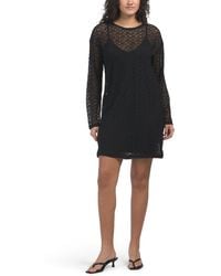 TJ Maxx - Long Sleeve Stretch Lace Mini Dress For Nylon - Lyst