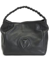 Tj Maxx Made In Italy Leather Hobo With Braided Strap - Black