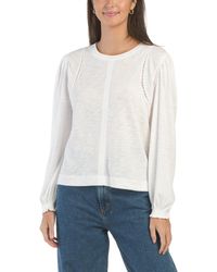 TJ Maxx - Long Sleeve Crew Neck Knit Top For Modal/Cotton - Lyst